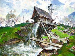 Володимир Сидорук (1925–1997) «Гуцульський млин для миття ліжників» - artmuseum.org.ua